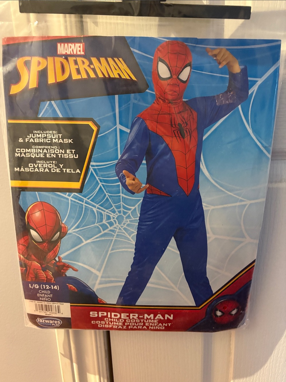 Marvel Spider-Man Kids Blue and Red Jumpsuit with Mask